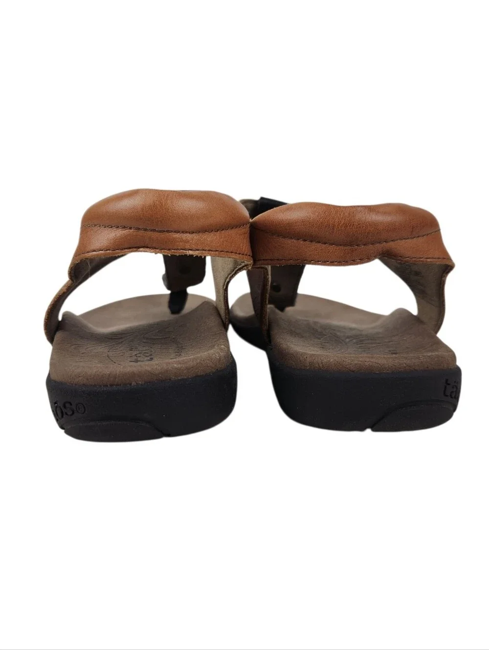 Taos Storyteller Boho Beaded Accent T-Strap Leather Sandals  Womens Size 9